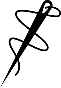 Needle And Thread Contour Svg Vector, Free Vectors File